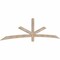 Ekena Millwork Alberta Smooth Timber Gable Bracket, Douglas Fir, 108"W x 27"H x 1 1/2"D x 3 1/2"F, 6/12 Pitch GBW108X27X0204ALB00SDF - alternate 4
